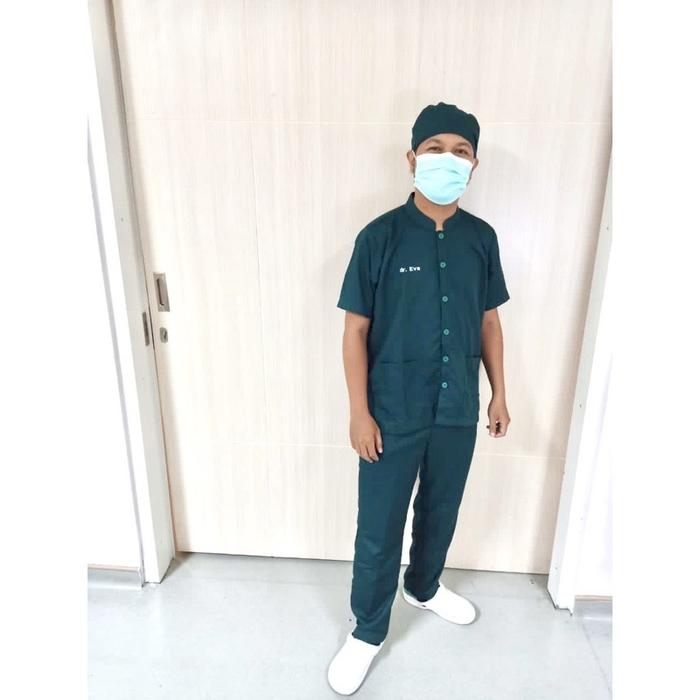 MEDISCRUB - SCRUBS KERAH KOKO FULL KANCING - Baju Jaga OK Dokter