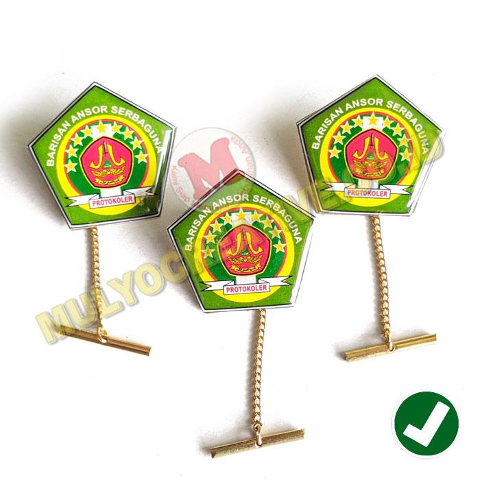 Pin Banser Protokoler Warna Hijau Pin Banser Pengait Rantai Dandang