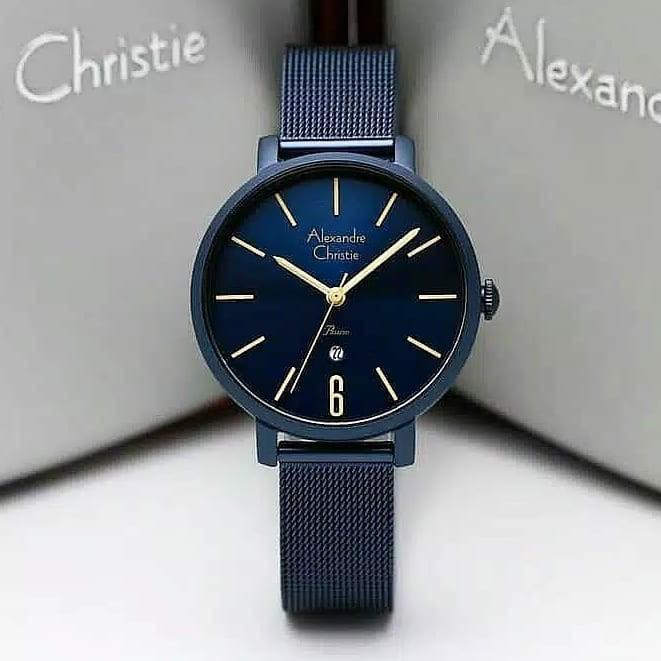 Alexandre Christie AC 2751 LD BIUBU Passion Ladies Blue Dial Blue Mesh