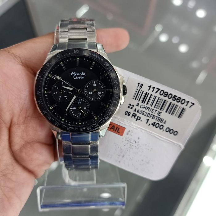 Alexandre Christie AC 6352 BF BTBBA Ladies Black Dial Stainless Steel
