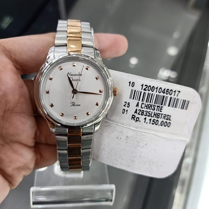 Alexandre Christie AC 2835 LH BTRSL Ladies Silver Dial Dual Tone