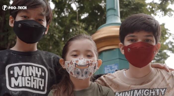 MASKER KAIN ANAK ANAK PROTECH V2 PREMIUM 3 PLY MASK MOTIF