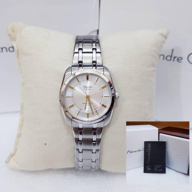 ALEXANDRE CHRISTIE AC 8310 SILVER JARUM GOLD JAM TANGAN WANITA #1