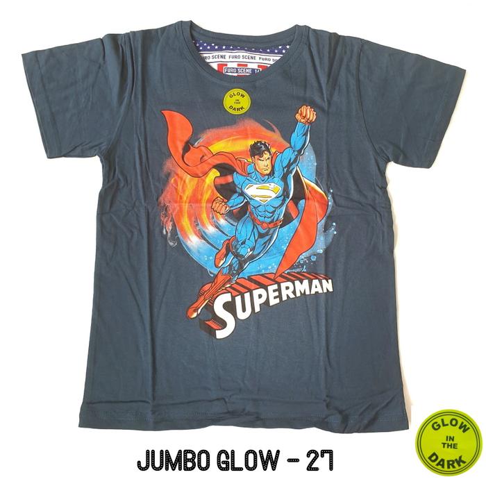 Furo Jumbo Glow In The Dark Kaos Anak Laki Superman (jumboglow 27)