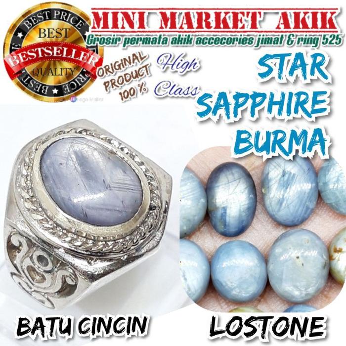 Batu permata star safir birma sapphire burma