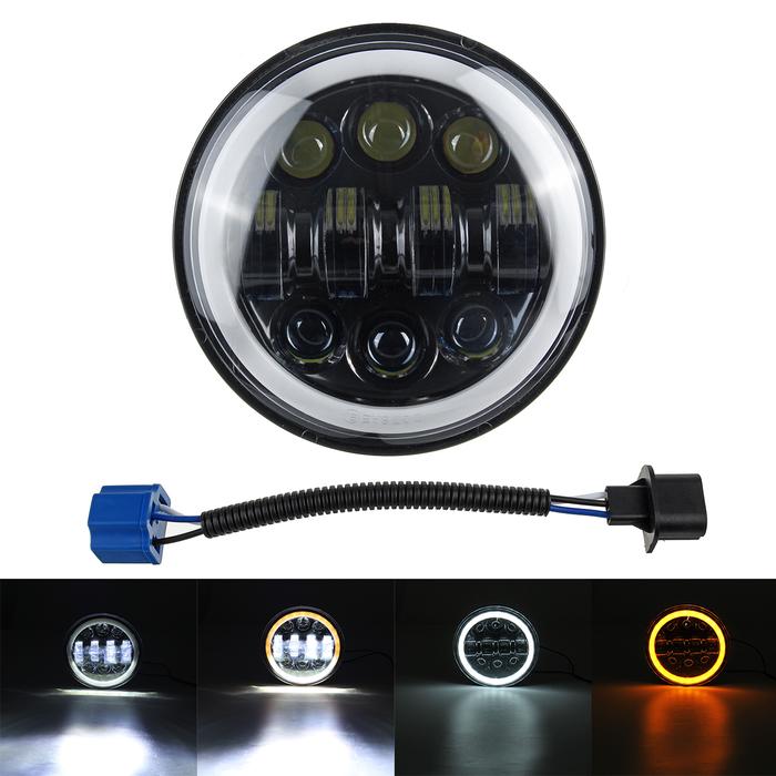 Lampu LED Proyektor Sepeda Motor 5.75 Inch Sealed Hi-Lo Beam Halo