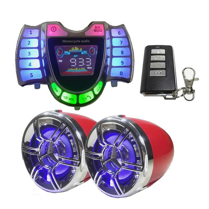 3 Inch bluetooth Motor Speaker Audio Stereo Waterproof USB MP3 FM