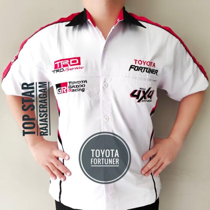 PAKAIAN PRIA ATASAN KEMEJA COE 972 BAJU OTOMOTIF TOYOTA FORTUNER