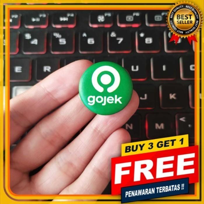 PIN PENITI LOGO GOJEK 25MM BUTTON AKSESORIS ROMPI AKSESORIS TAS