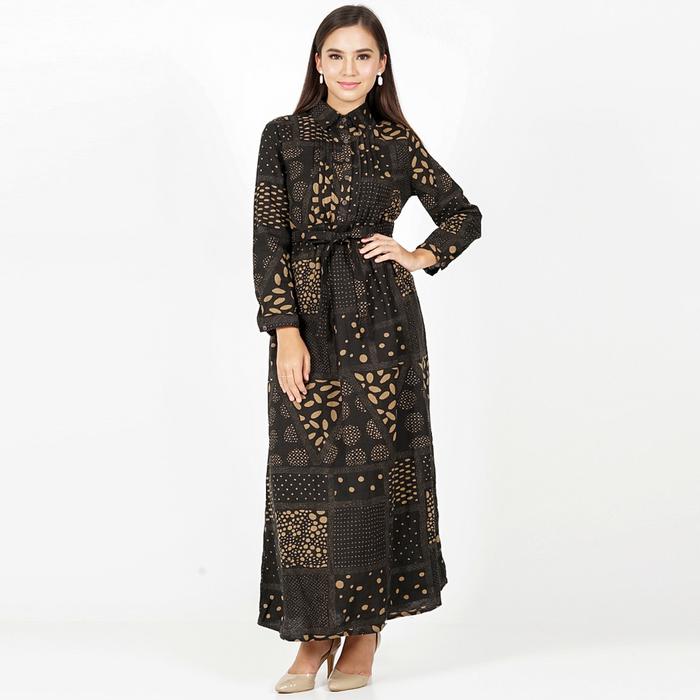Unik Novel Mice - Gamis Ethnic Tunic Floral Print Dress Murah