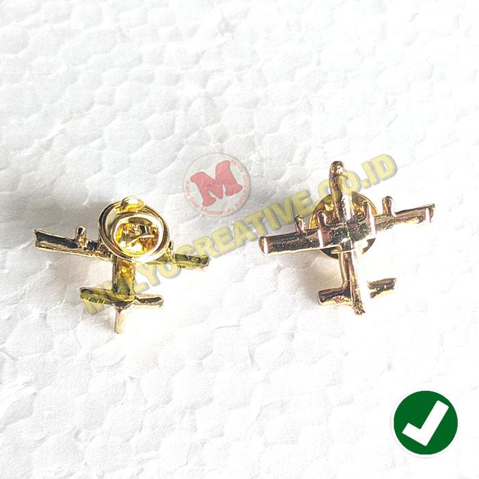 Pin Miniatur Pesawat Hercules - Pin Pesawat Bahan Logam Kuningan