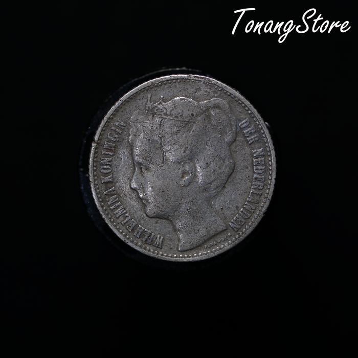 Uang Kuno Koin Perak Belanda 1/2 Gulden Wilhelmina Tahun 1905 -A111