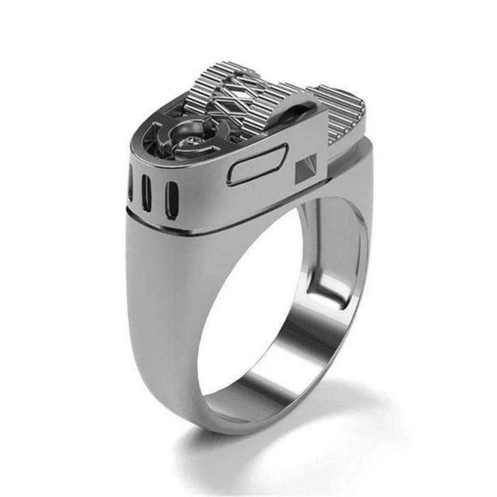 ZO704 Selan Cincin Hip Hop Bentuk Alat Merokok Warna Goldsilver Untuk