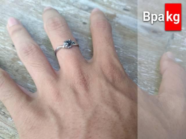 Cincin Simple Silver Tunangan Monel Besi Putih Asli Anti Karat Cewek C