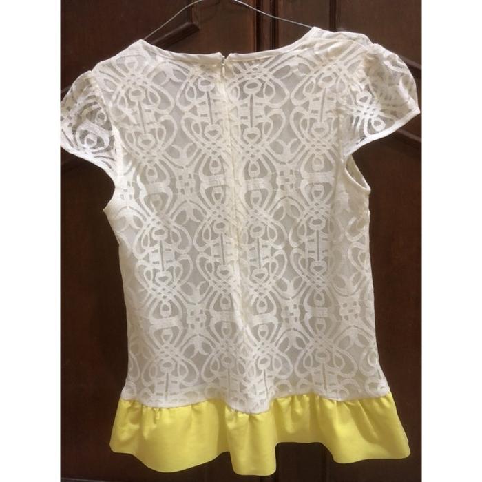 Preloved Like New Thrift Blouse Brukat Good Condition Brokat Putih Ata