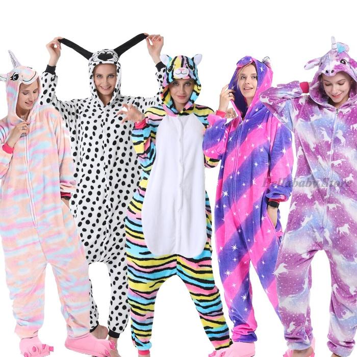 Unicorn Pajamas Kigurumi Adult Anime Onesie Zebra Dalmatian
