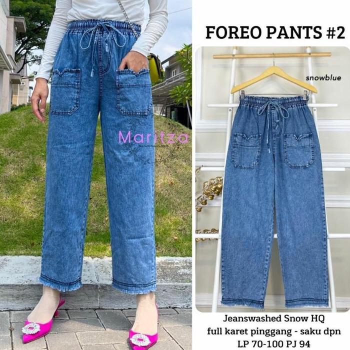 FOREO PANTS #2 Celana Pocket Jeans Boyfriend Saku Depan