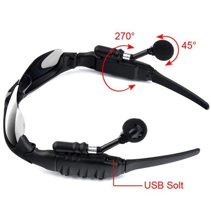 Kacamata Blutut Hitam Import Sport Bluetooth