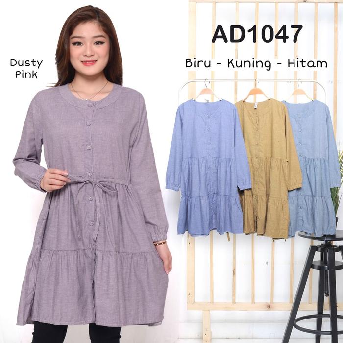 AD1047 Tunik Susun Tali Salur Katun Yanded BWI188