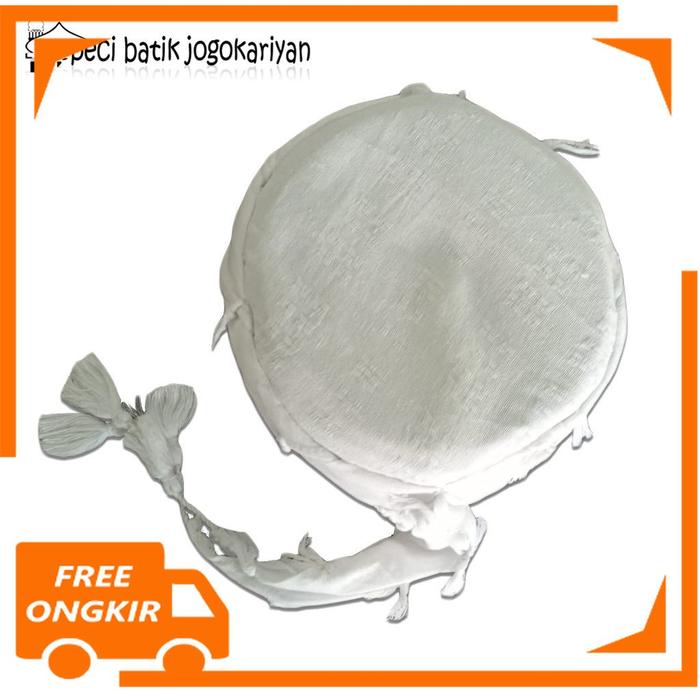 Peci Batik Jogokariyan JOGOKARYAN Motif Kopiyah Arafah Putih KOPEAH