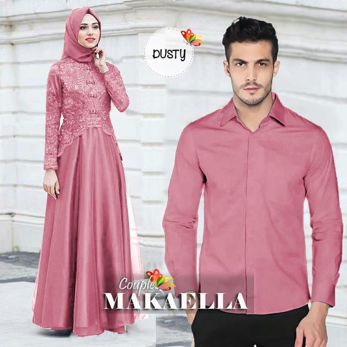 BAJU COUPLE KELUARGA MUSLIM LEBARAN 2021 TERBARU SARIMBIT NIBRAS SUAMI