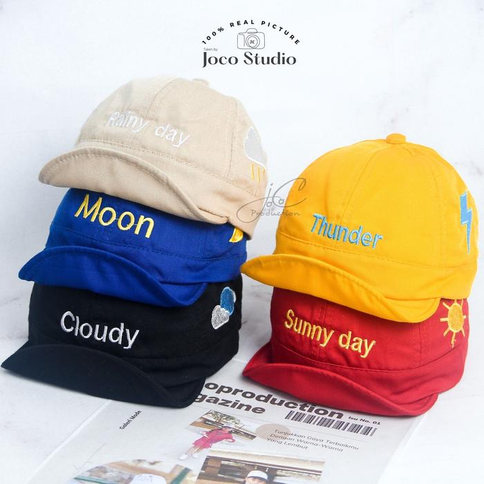 Phileo | Topi Anak Baby Motif Bordir Pet Cuaca