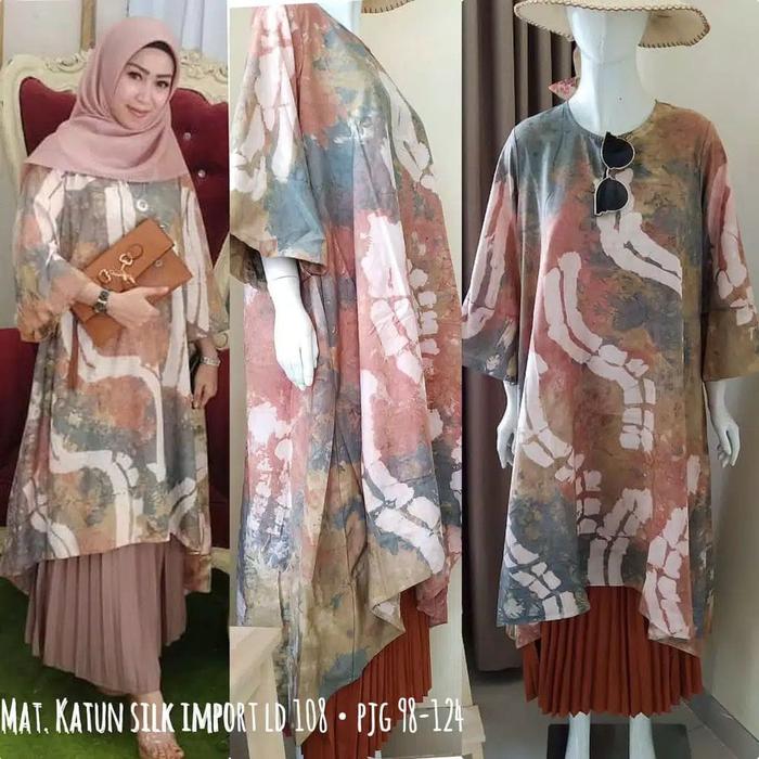 Baju tunik fashion /tunik jumputan palembang / tunik modis 2020