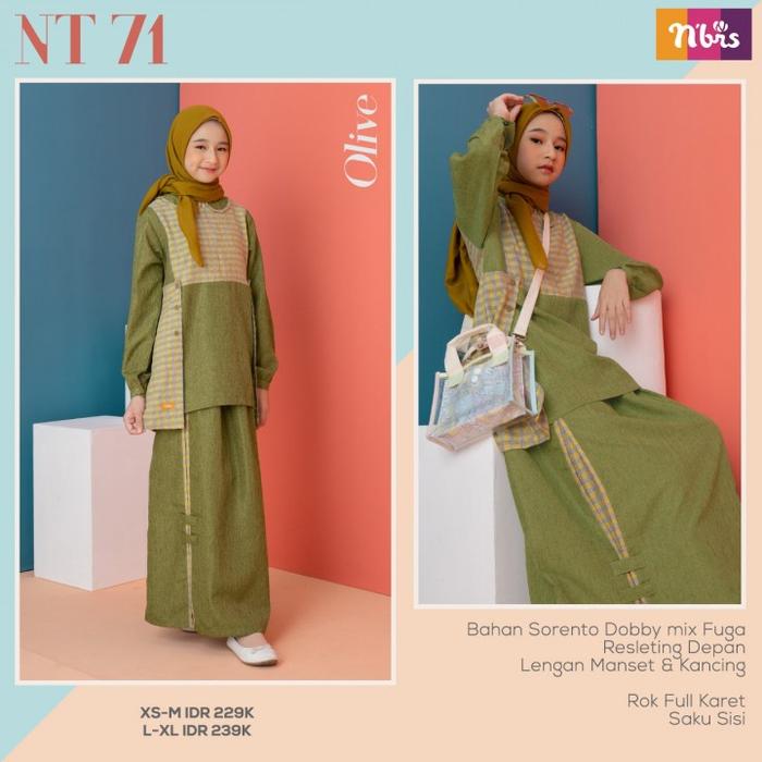 Setelan Remaja Perempuan Kekinian Nibras Teen NT 071 NT 71 Set rok