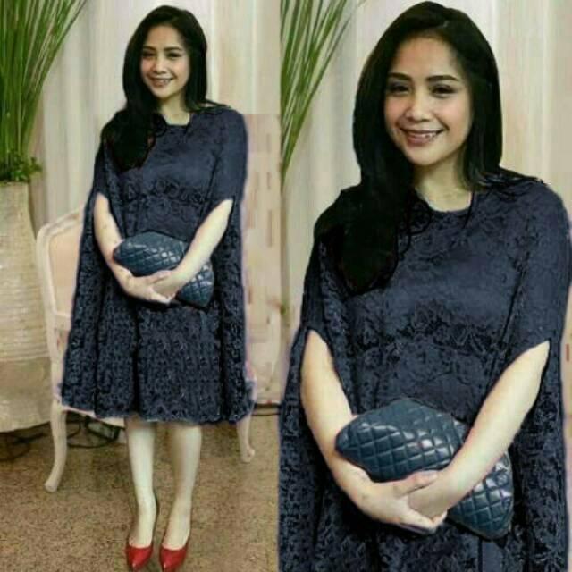 KAFTAN NAGITA. BAHAN BROKAT TULANG IMPORT, LAPIS FURING.
