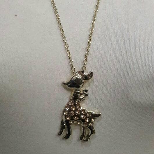 Kalung Rantai Emas Liontin Kancil Lucu
