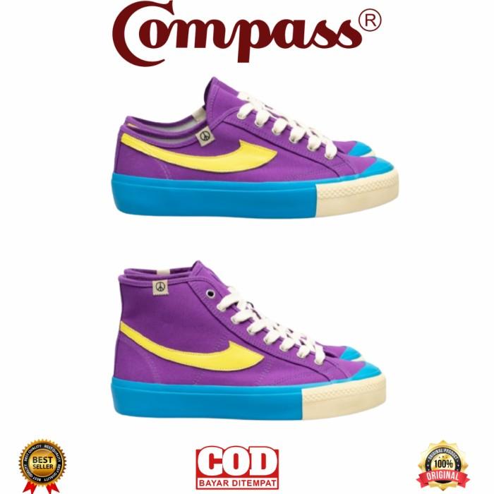 Sepatu Compass Gazelle Purple Haze Low and High Original - 40, Low