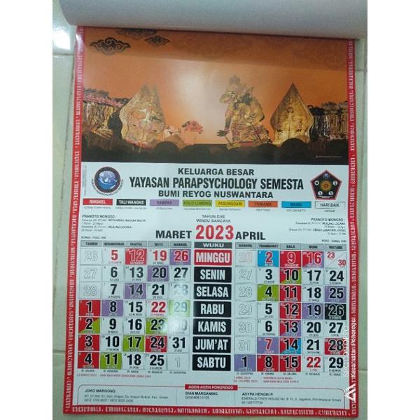 Kalender Jawa Kejawen Hitungan Weton 2023 Yayasan Parapesikologi Semes