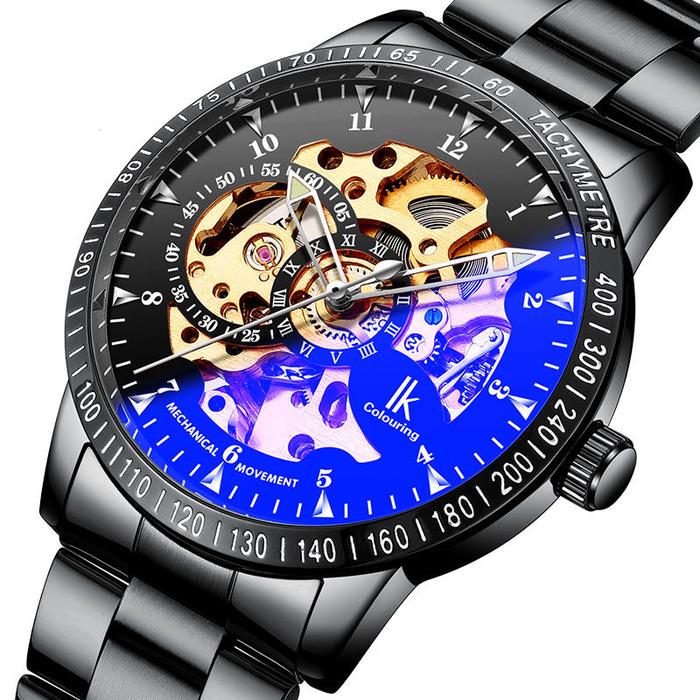 Honjie TIDAK. no.1 IK COLORING 98226G Skeleton Dial Jam Tangan Me