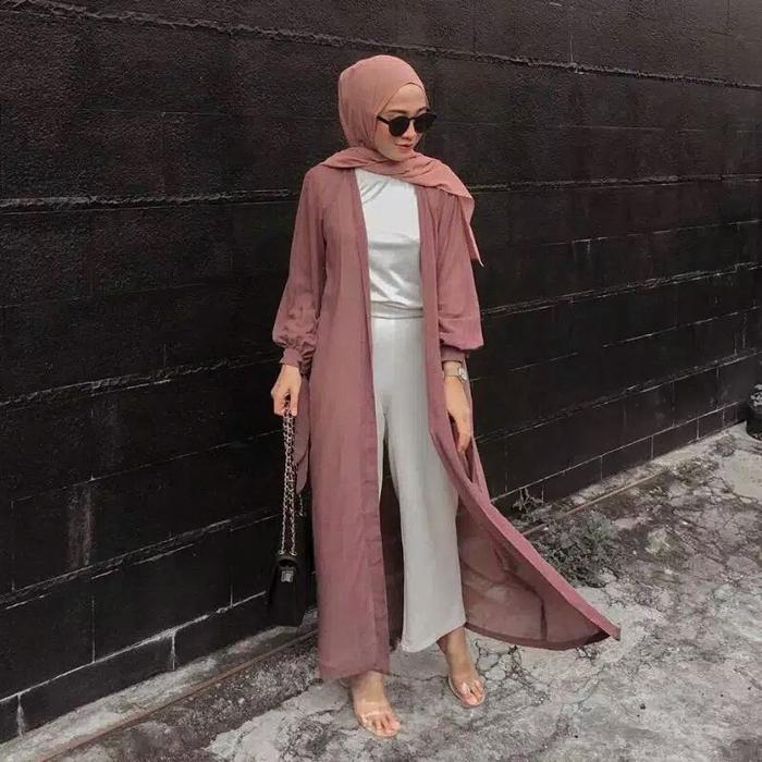Mahira Outher Outer Panjang Wanita Blazer Outher Wanita Cardigan Long