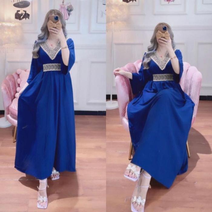 Kaftan Tsamira Ld 140- 180 Long Dress Arrival Daster Pikmen Jumbo Kanc