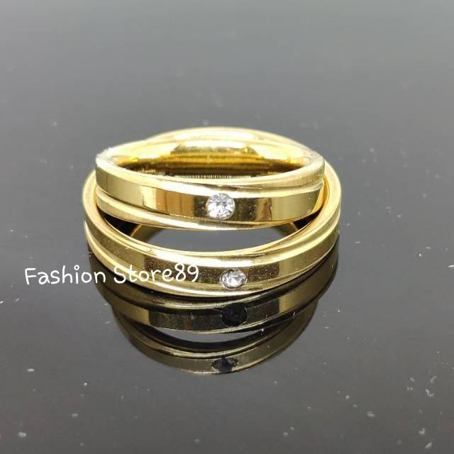Couple Ring cincin Couple Cincin Nikah Tunangan Emas Titanium Gold
