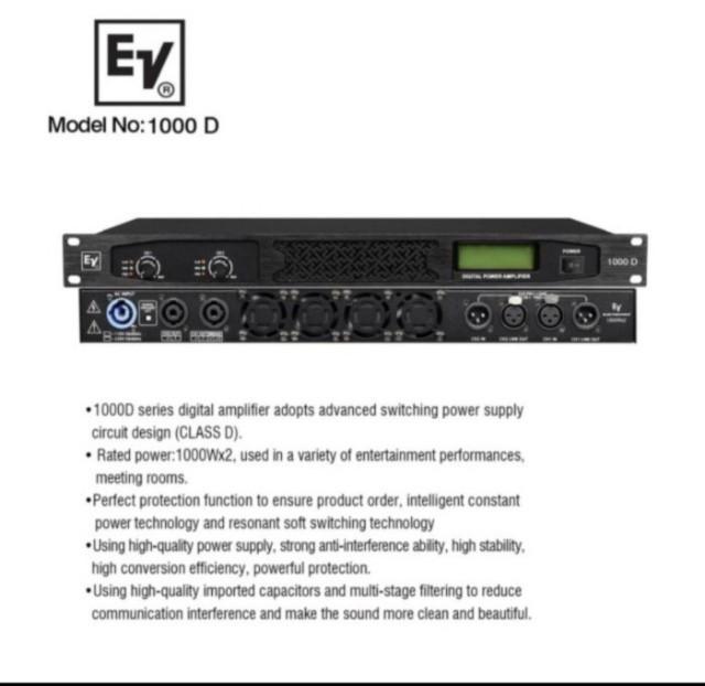 Power electrovoice EV 1000 D original 1000D electro voice class d