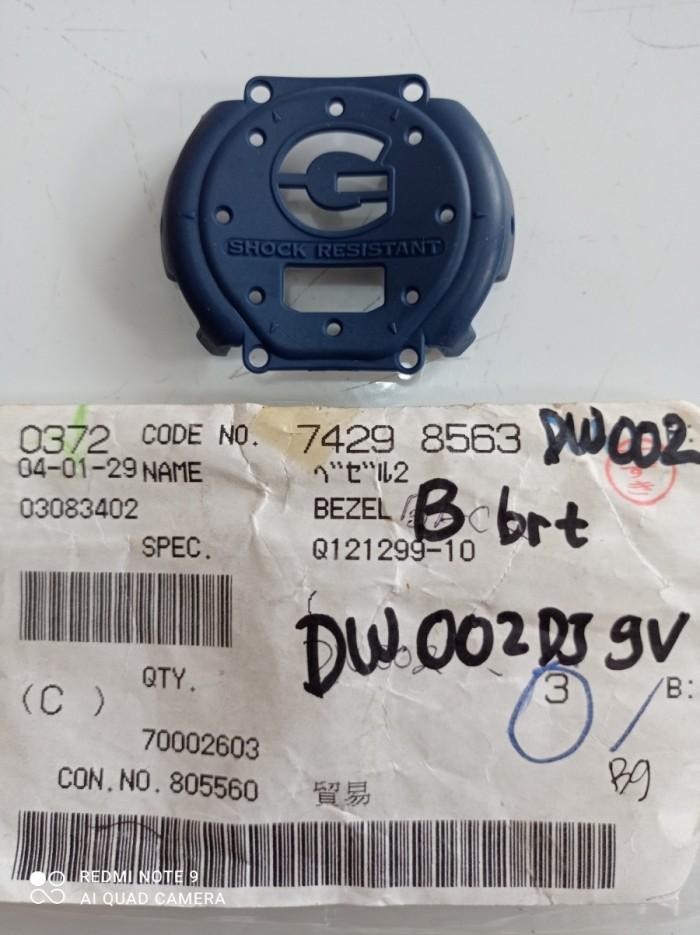 Original Sparepart casio B9 BEZEL DW-002DJ BIRU TUTUP BELAKANG DW 002
