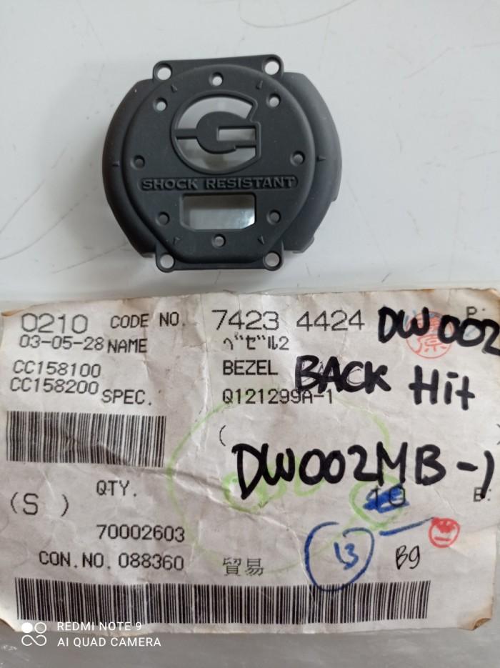 Original Sparepart casio B9 BEZEL DW-002MB HITAM TUTUP BELAKANG DW 002