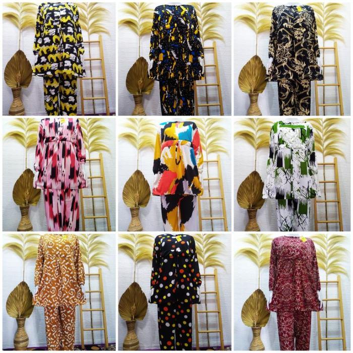 Setcel Setelan Wanita One Set Bahan Hyget Ter Kekinian 2021
