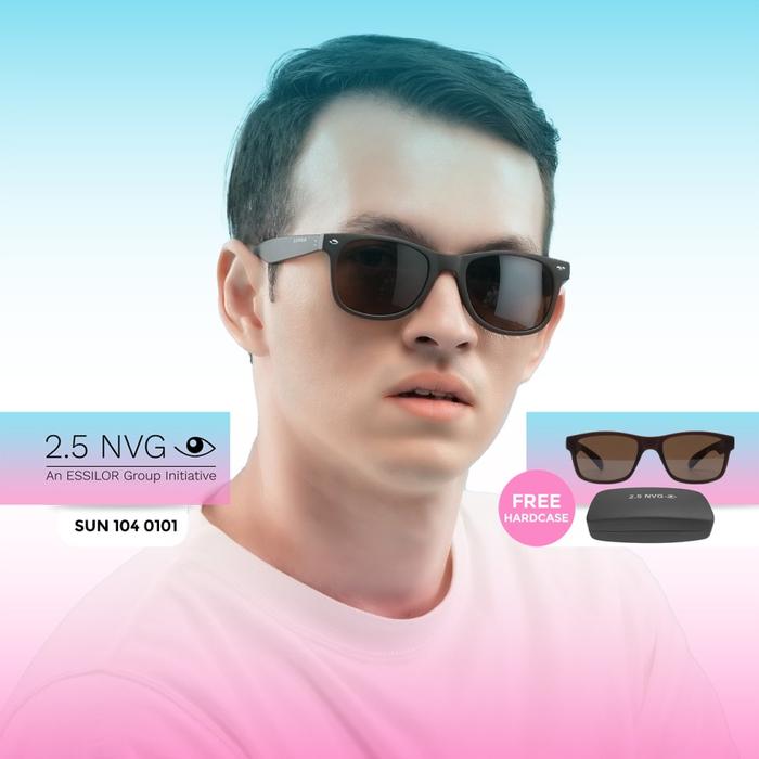 2.5 NVG Sunglasses Brown SUN 104 0101 Kacamata Hitam Pria