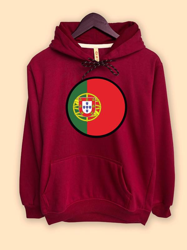 Jaket Hoodie Pullover CAMOE Portugal Flag Bendera Portugal