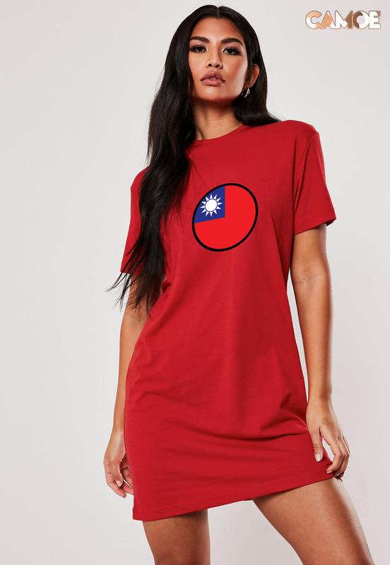 Baju Kaos Tshirt Dress CAMOE Taiwan Flag Bendera Taiwan