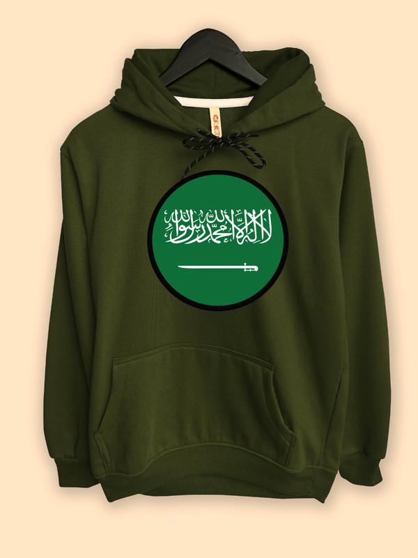 Jaket Hoodie Pullover CAMOE Saudi Arabia Flag Bendera Arab Saudi
