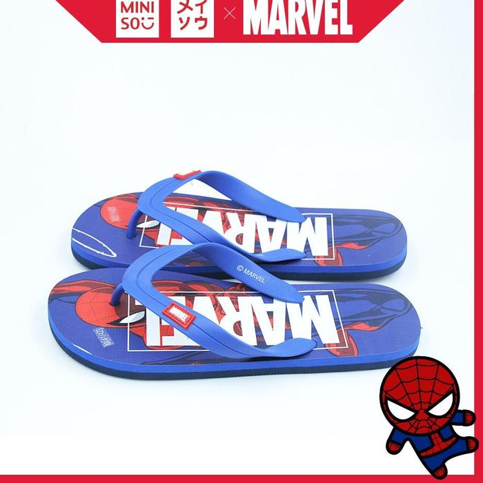 ♪ MINISO Marvel Sandal Jepit Pria Sandal Karet Santai untuk Rumah