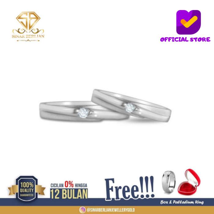cincin nikah kawin tunangan sepasang couple berlian emas asli 18K WR24