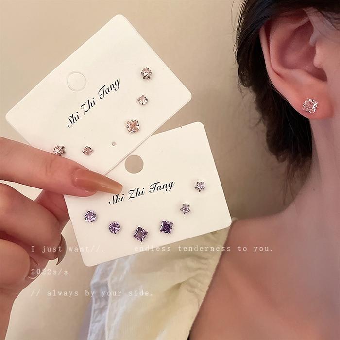 BW246 Anting Berlian Geometris Serbagu Gaya Untuk Wanita