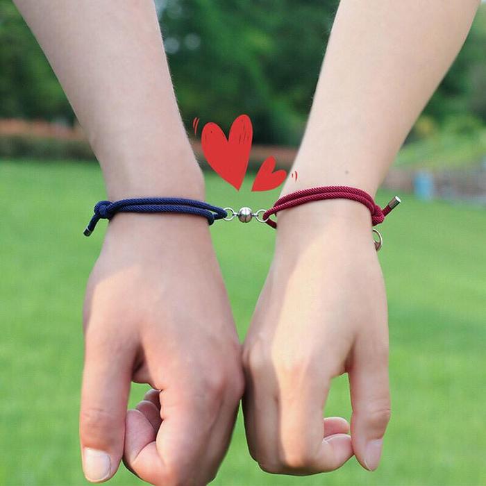 Populer Gift Box Sepasang Gelang Couple Magnet Gelang Magnet Gelang