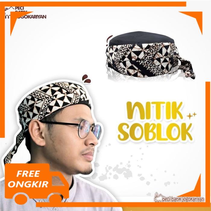 Peci Batik Jogokariyan Jogokaryan Motif Nitik Soblok Kopiah Songkok