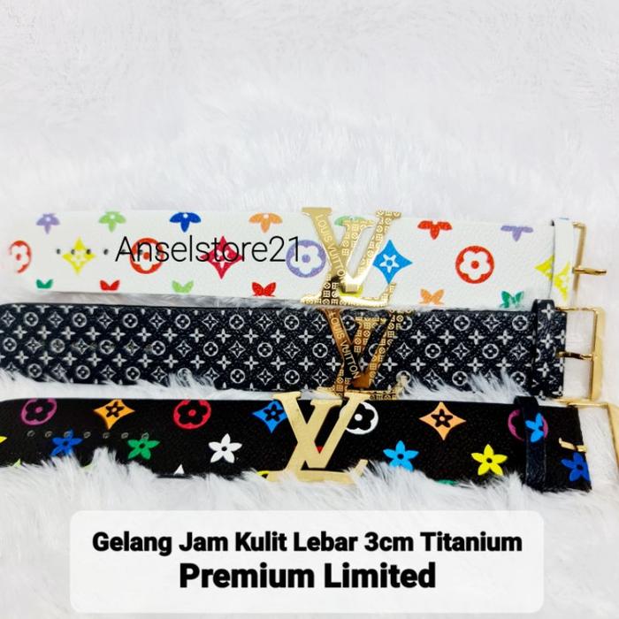 Populer COD Gelang Jam Kulit Lebar Titanium Premium Limited